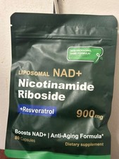 NAD Liposomal NAD Nicotinamide Riboside Resveratrol 900 mg 80caps EXP 03/2027