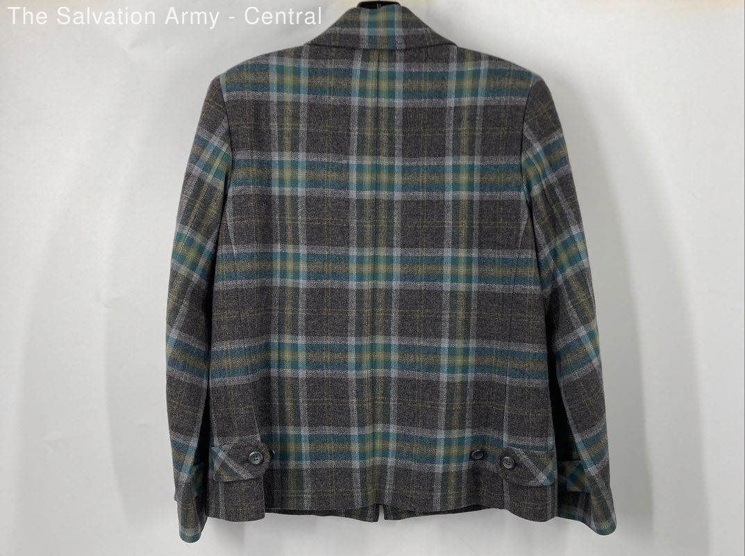 Pendleton Womens Multicolor Plaid Collared Pocket… - image 2