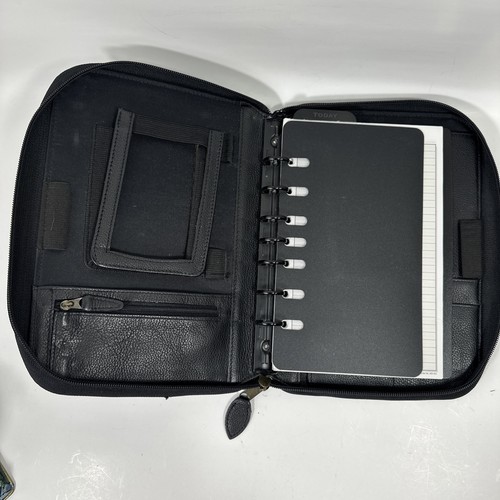 Daytimer Organizer Planer 7 Ringe Echtleder Reißverschluss 8x5,5" Klassisch - Bild 2 von 10