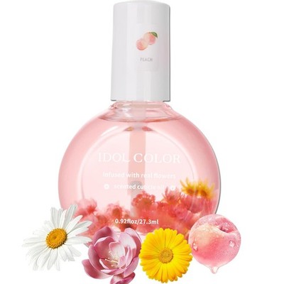 Rosarden Peach Scented Cuticle Oil, Cuticle Oil with Flowers, Cuticle Oil for Na