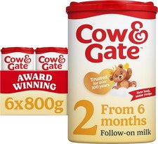Cow & Gate 2 Follow On Baby Milk Powder Formula, 6-12 Months, 800g (Pack of 6)