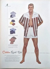 1954 Catalina Men's Swimsuit Sport Sets Active wear Print Ad