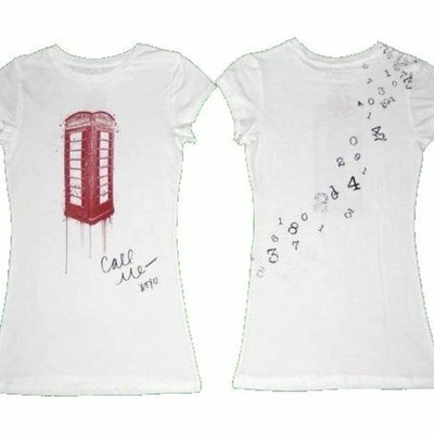 NWT New w/tags Miley Cyrus & Max Azria Collab Call Me T-Shirt Junior XL - Large