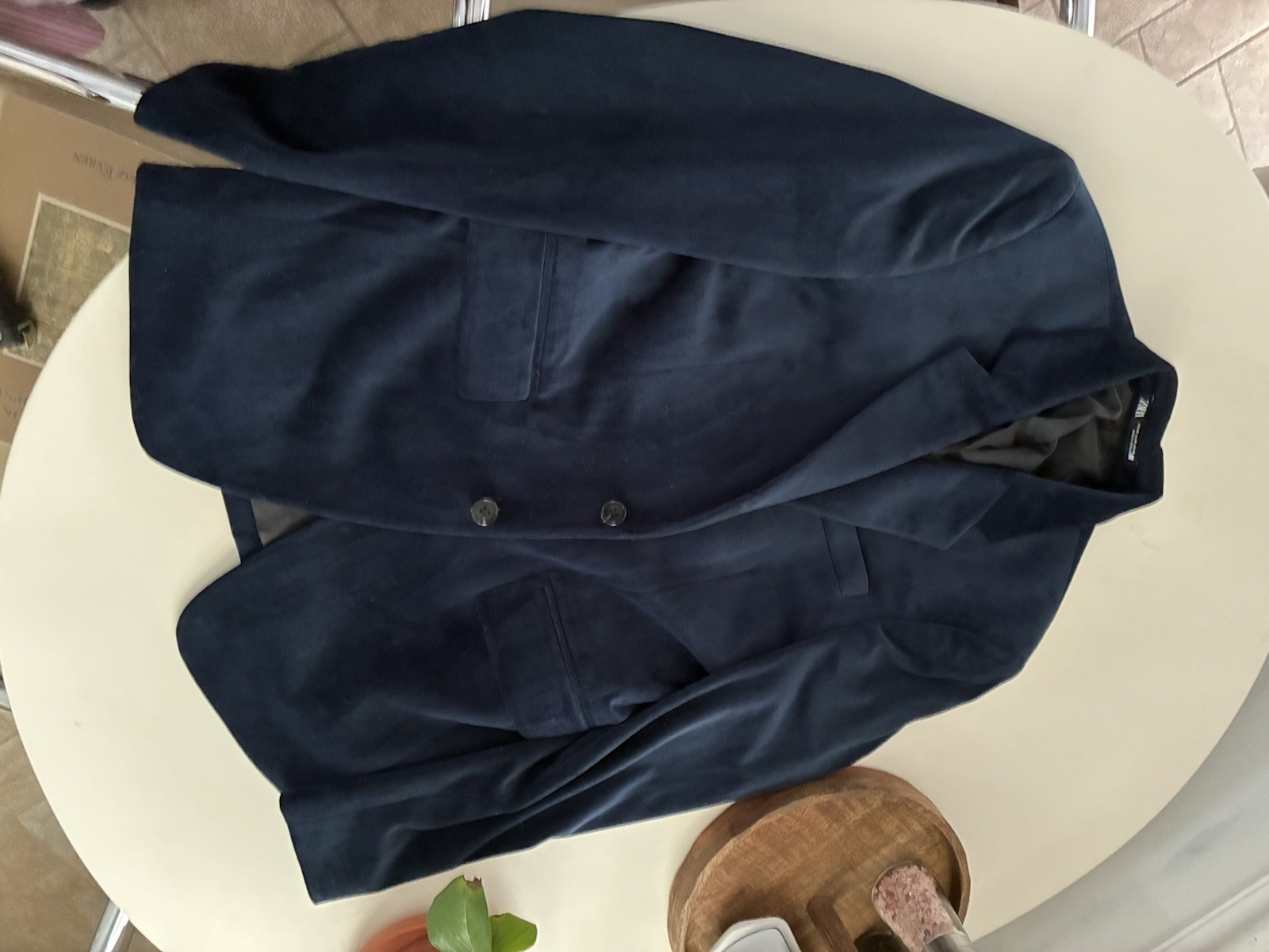 Blue Velvet Zara Men’s Blazer 36 2 button Jacket image 2