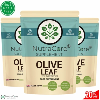 NUTRA CORE Olivenblattextrakt Kapseln 5500mg (40% Oleuropein) - Gewichtskontrolle & Immunität