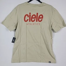 NWT Ciele Athletics Unisex Rainy Day T-shirt Beige Orange Sz M Retail $45