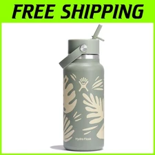 32 oz Insulated Steel Water Bottle - Botanical Bliss Green