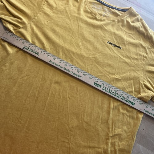 Patagonia Shirt Men Extra Large Mustard Spellout Logo Cotton Crew Neck Pullover - Bild 5 von 6