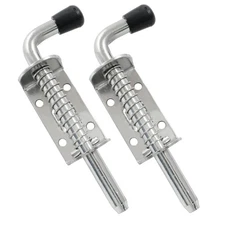 2 Pack Stainless Steel Spring Loaded Latch Pin Barrel Bolt for Gate Shed Door