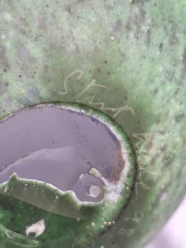 Norman Stuart Clarke Studio Art Glass Vase Signed Dated - Picture 10 of 13