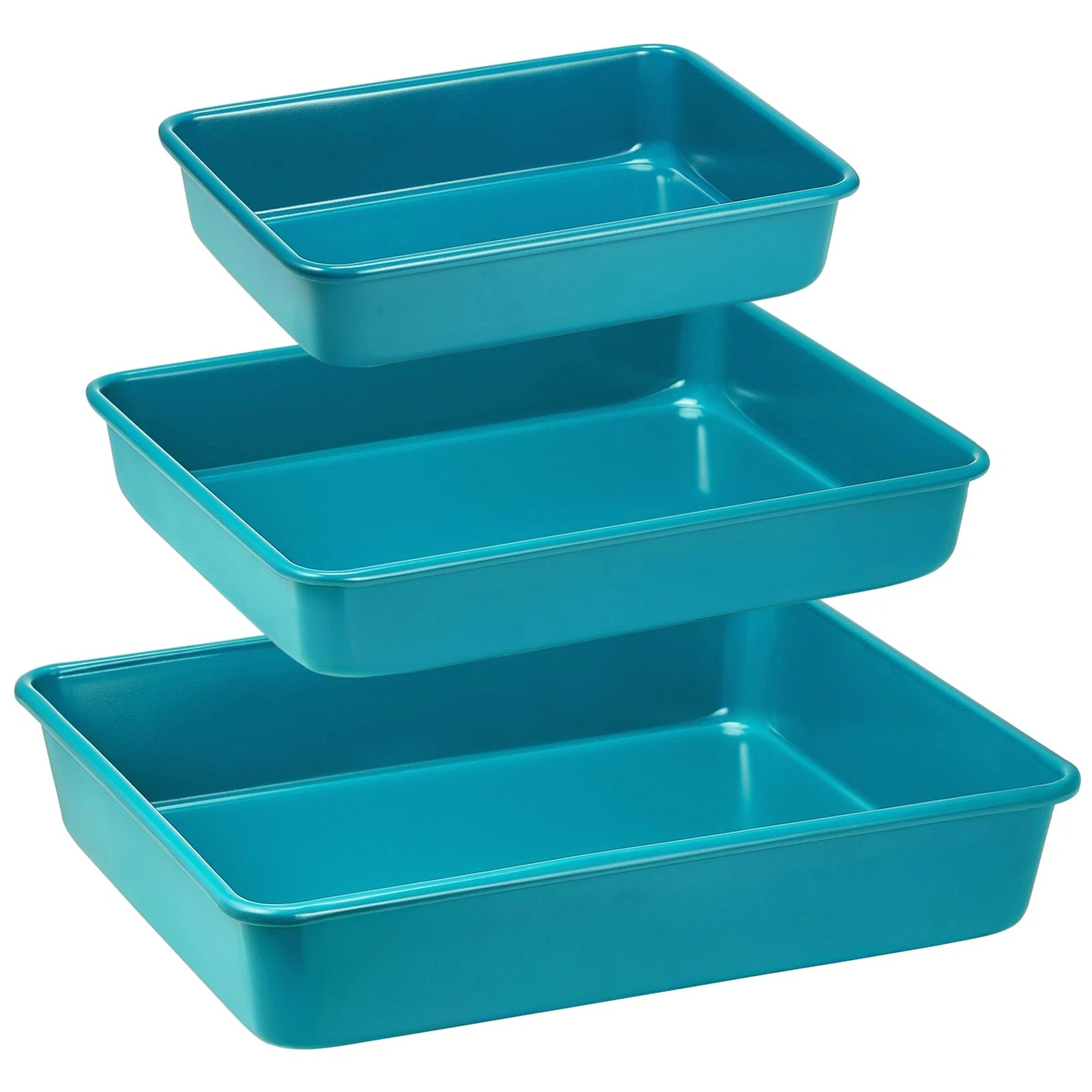 Deep Baking Pans Set Nonstick, 3 Pack Large Rectangular Sheet Cake Pans,13/11...