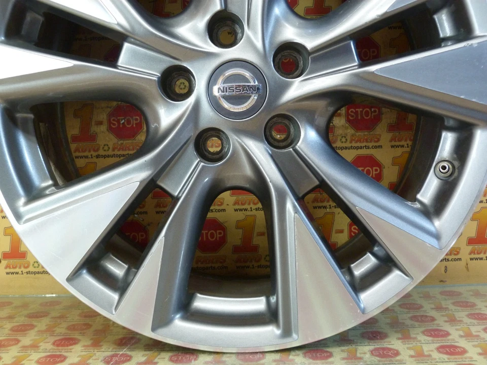 2015 2016 2017 2018 NISSAN MURANO MACHINED V SPOKE WHEEL RIM 18X7.5 18" OEM - Image 3 of 4