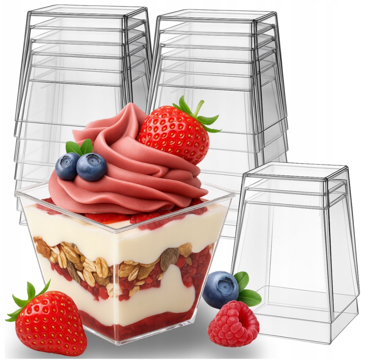 50 x 120ml Dessertglas Dessertbecher Dessertschale Eisbecher Gläser Transparent