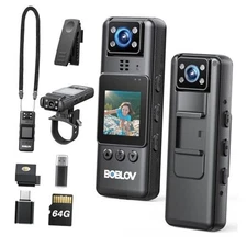 Body Camera with Video and Audio Recording Mini Wearable Body Worn Cam 64GB