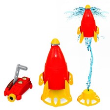 Hydro Launch Water Rocket Outdoor Sprinkler Toy w/Hand Throttle Control  Kid...