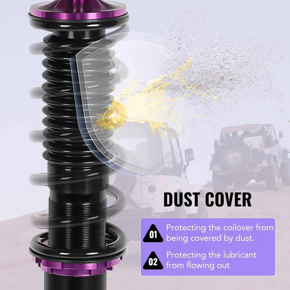 Conjunto de 2 puntales coilover delanteros y 2 traseros para Mitsubishi Galant 2004-2012 (DJ) Foto 3 de 4