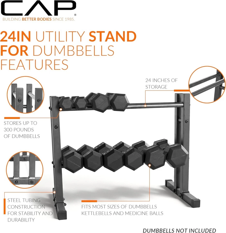 CAP Barbell 24" Utility Rack for Dumbbells, Medicine Balls and Kettlebells - Image 3 of 4