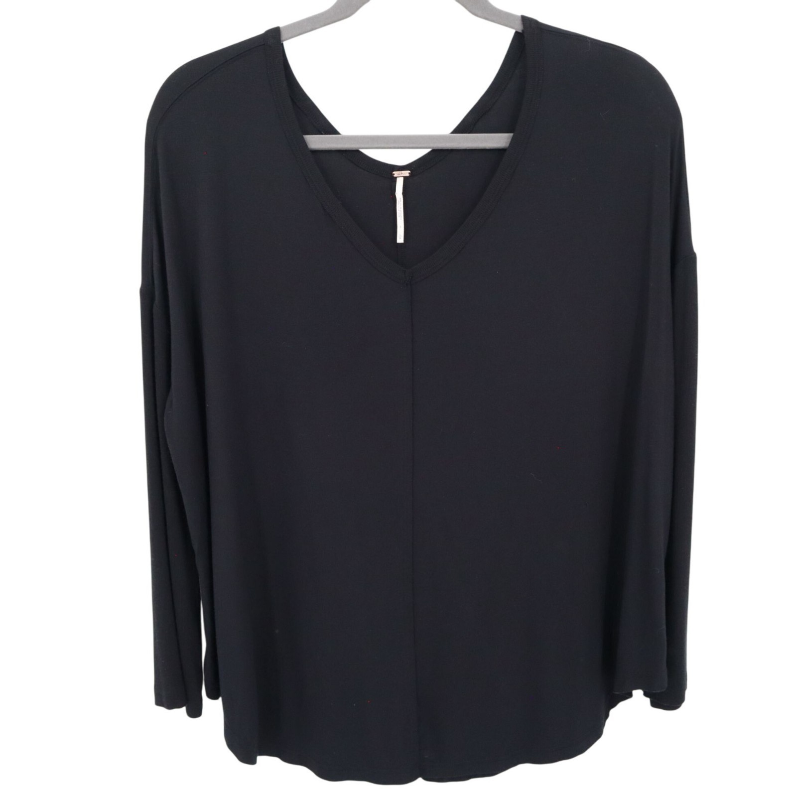 Free People Top Women L Black Boho Dark Feminine Peasant Witchy Gypsy Whimsigoth