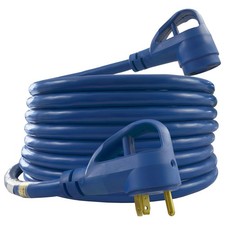 14361 25ft 30 Amp RV Power Extension Cord Blue Heavy Duty Plug Generator