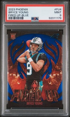 2023 PANINI PHOENIX FIRED UP BLUE #FU4 BRYCE YOUNG 11/25 PSA 9