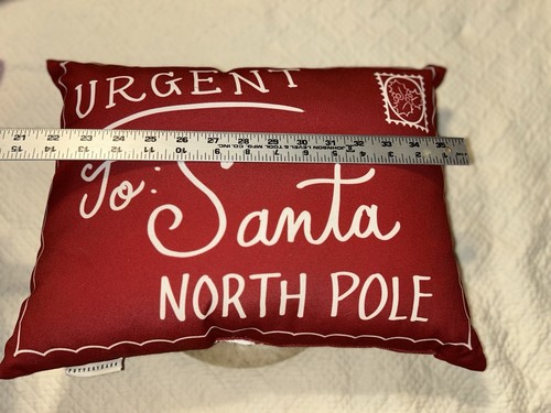 Pottery Barn Weihnachten Überwurf Kissen Postkarte Dringend zum Weihnachtsmann Nordpol 18x13 - Bild 4 von 9