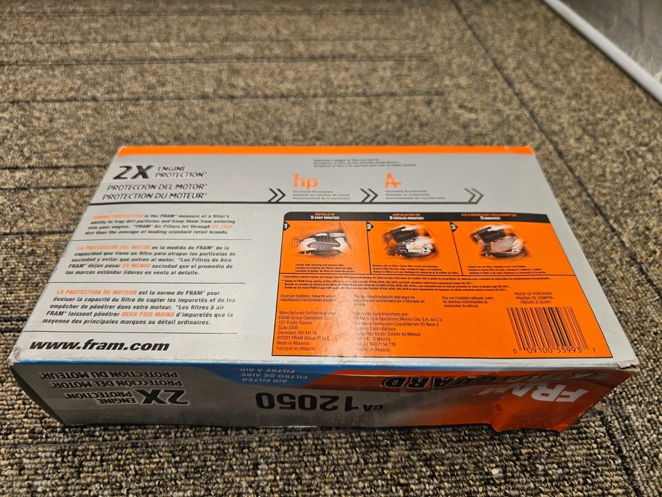 (CANTIDAD 3) FRAM CA12050 filtro de aire repuesto para Honda Civic CR-V 2016-2019 Foto 4 de 4