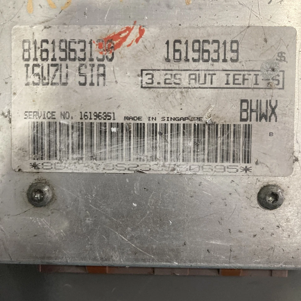 1994-1995 Isuzu Rodeo ECU/ECM 16196319 - Image 2 of 4