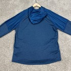 Under Armour Hoodie Men Large Blue Long Sleeve Loose Fit Colorblock ColdGear EUC