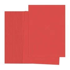 Bright Red Color Copy Paper, 50 Sheets 8.3x5.9" A5 70gsm