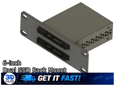 6-Inch Dual 2.5'' SSD Rack Mount - Standard Screw Mounting