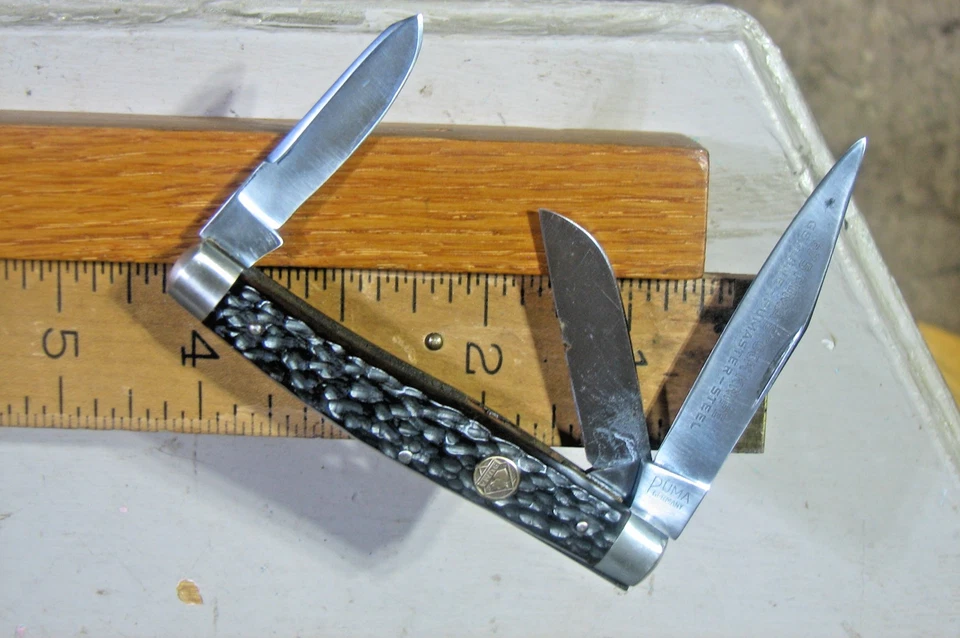 Cuchillo de Bolsillo Vintage Puma Stock 675 Genuino Alemania Foto 2 de 3