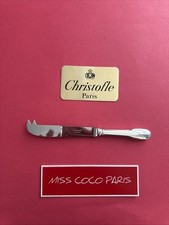 COUTEAU FROMAGE CHRISTOFLE FRANCE CLUNY 21 Cm  METAL ARGENTE TRÈS BEL ETAT
