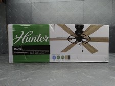 Hunter Barrel 52 in. Indoor/Outdoor Matte Black Ceiling Fan 52242