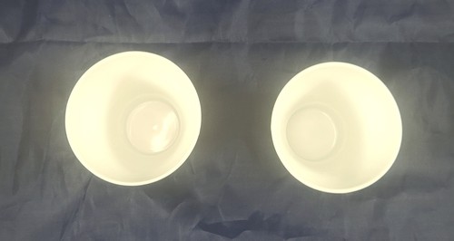2 Bernardaud White Porcelain Small Candle Votive Candle Tumblers Made in France - Picture 3 of 9