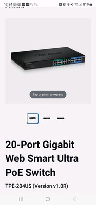TRENDnet TPE-204US 20-Port Gigabit Web Smart Switch Ultra PoE Switch