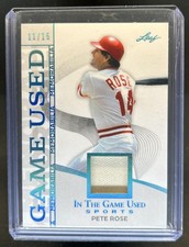 2025 Leaf In the Game Used Pete Rose Jersey Platinum Holo #/15