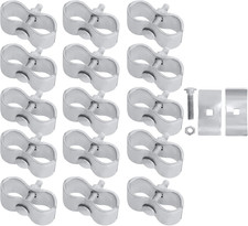 16Sets Dog Kennel Panel Clamps Chain Link Fence Clamps, 1-3/8 Fence Parts T