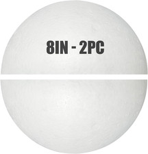 Styrofoam Half Balls 8 Inch,2Pc Large White Half Foam Balls for Crafts, DIY Craf