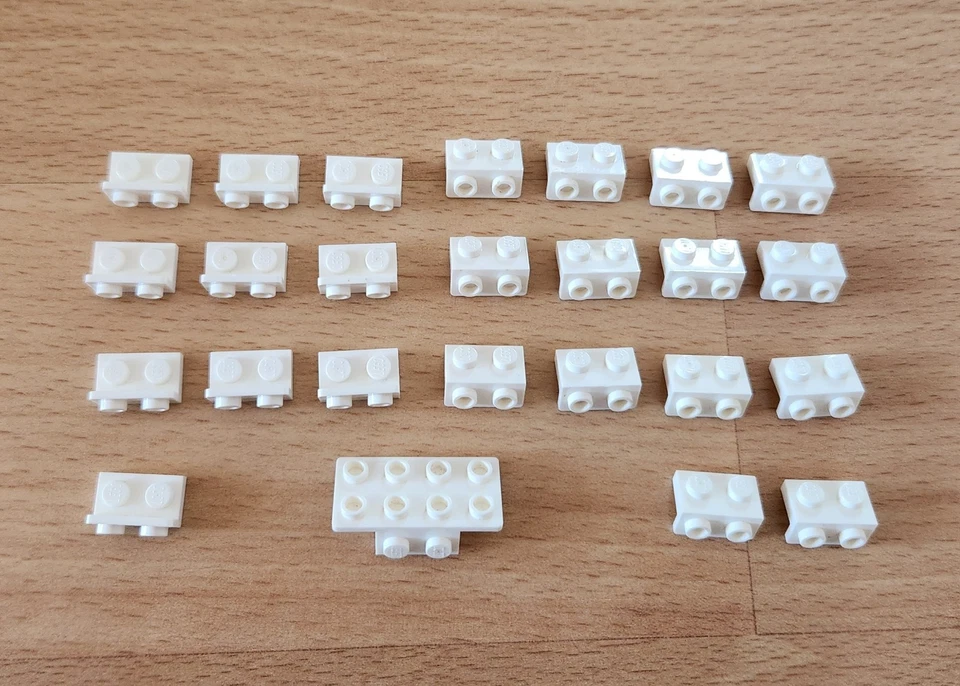 25 LEGO white brackets: 93274 99781 99780 inverted - image 2 of 4
