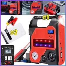 Portable Car Jump Starter with Air Compressor Battery Charger Jumper Power Bank