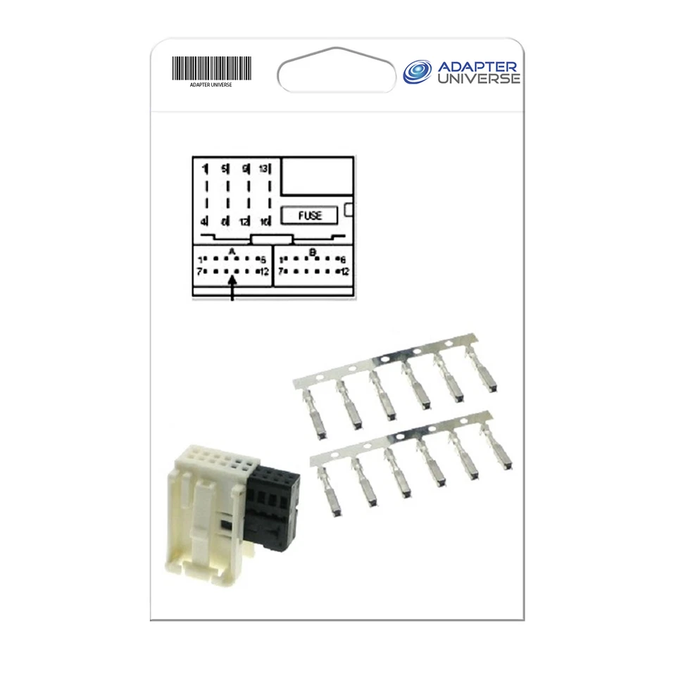 Spina Quadlock Most Camera A Linea Aux / Out Amplificatore Telefono CD Plus Pins - Immagine 2 di 2