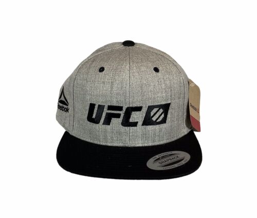 UFC Reebok Snapback Hat Cap NWT Black/Gray - Afbeelding 1 van 5