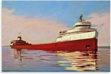 Edmund Fitzgerald Ship Canvas Printed Painting Posters And Wall Art Pictures
