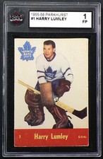 1955-56 Parkhurst #1 Harry Lumley KSA1 FP Toronto Maple Leafs #22311