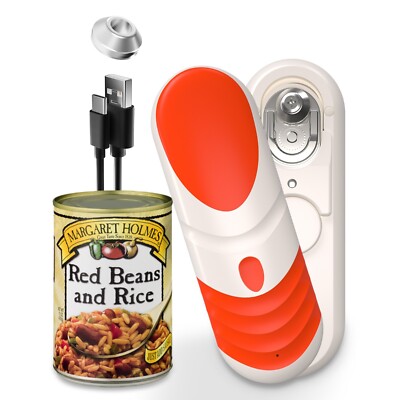 Electric Can Opener for Kitchen Smooth Edge w/ Replaceable Blade Rechargeable
