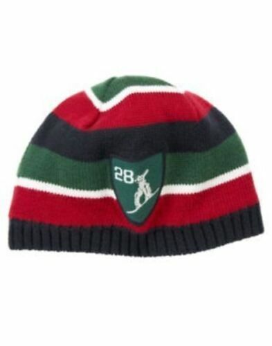 Neu mit Etikett Gymboree Streifen Snowboarder Patch Pullover Beanie Fleecemütze Jungen 3 4 5 6 7 - Bild 1 von 1