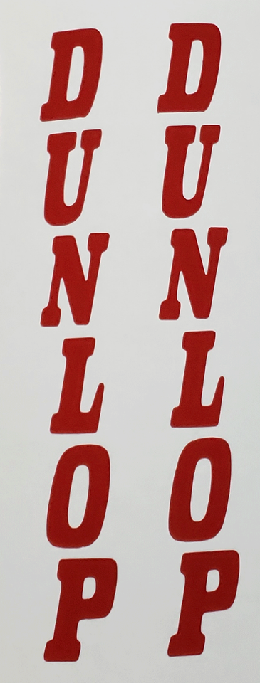 DUNLOP VERTICAL FORK FENDER MOTORCYCLE STICKER DECAL (2x) Colors ...