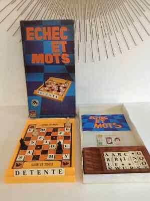4   Old Board Game Chess And Words Games Robert Laffont Vintage Complete