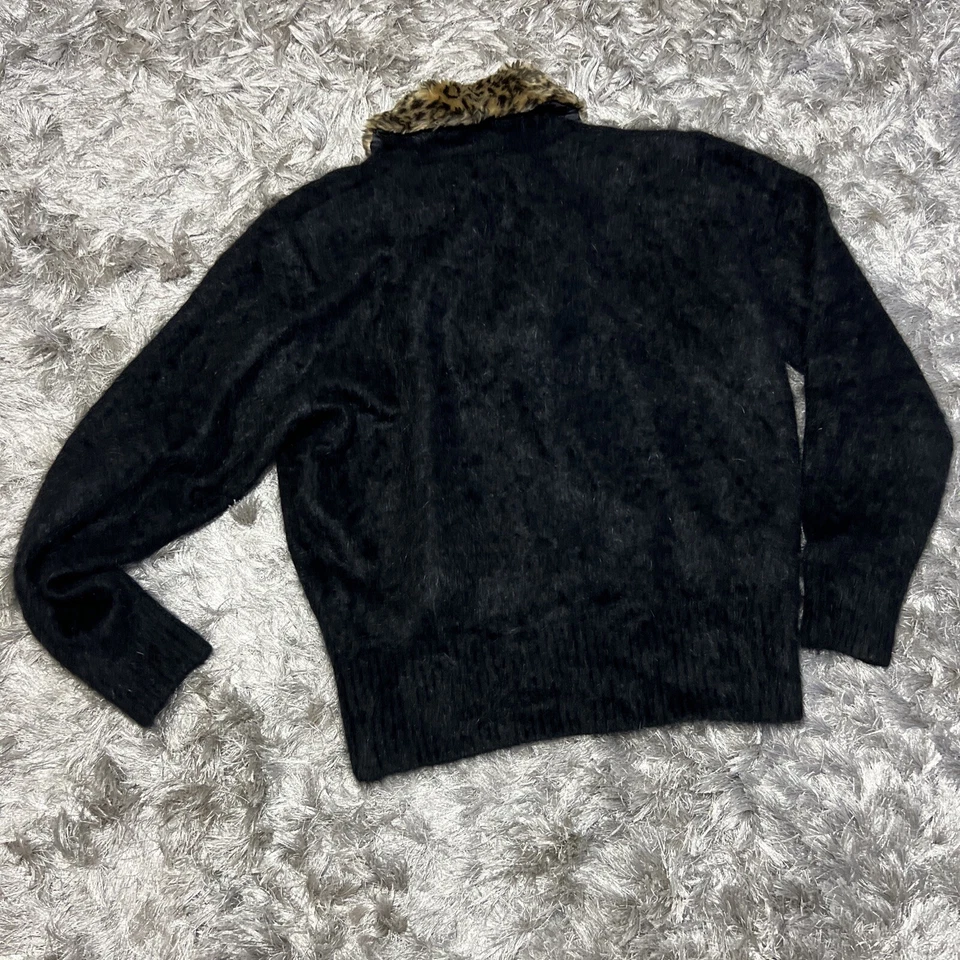 Cárdigan Suéter Chaqueta Azul Grande De Colección Venesha Alta Calidad Angora Abotonada Foto 2 de 4