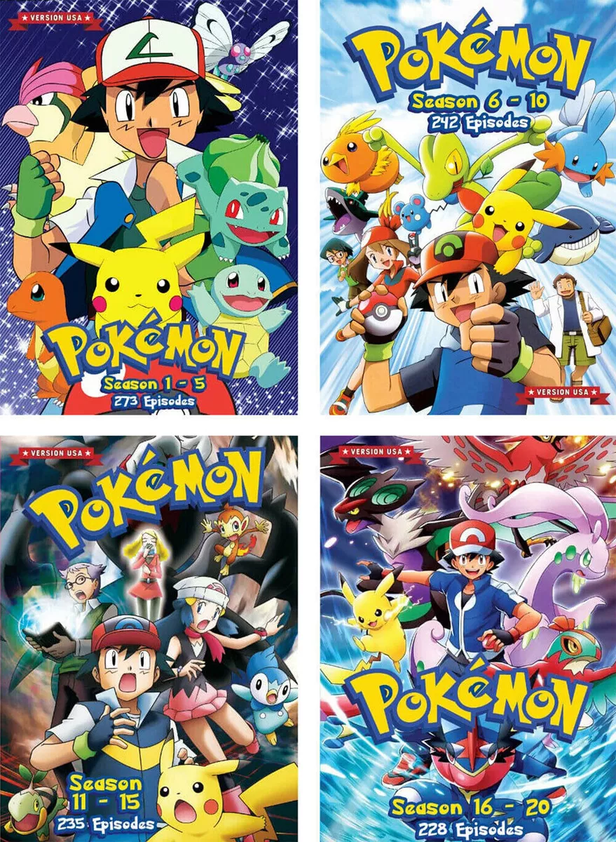 Box Dvd Pokémon Todas as temporadas até hoje + de 1000ep em ordem